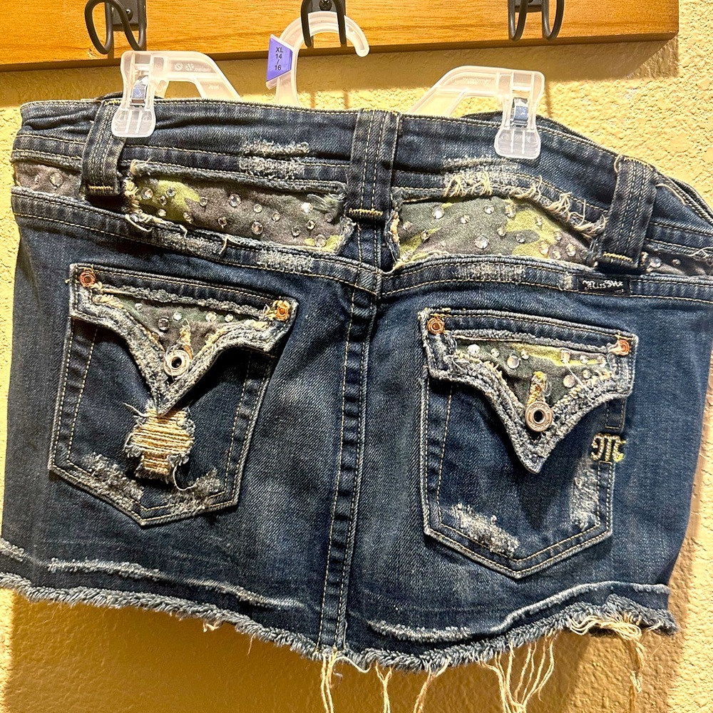 Miss Me Jean Skirt Camouflage